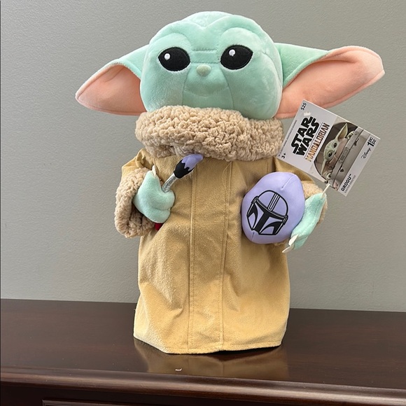 Star Wars Other - Baby Yoda Easter plush NWT purple EGG & brush Star Wars Plush Mandalorian Grogu